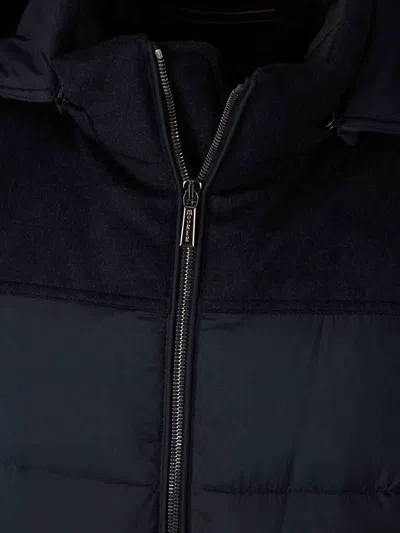 Moorer Men Royal Blue Padded Jacket, Xl Luxury Jackets For Men Darveys In Black