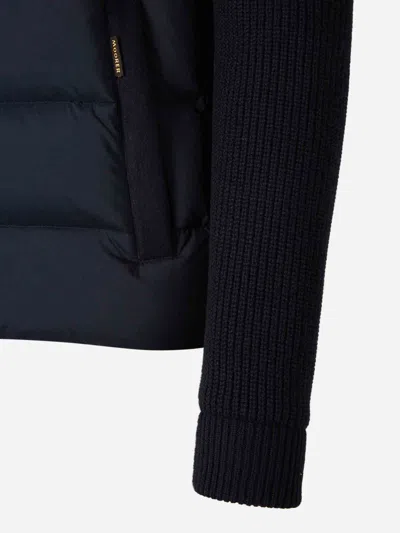 Moorer Men Royal Blue Padded Jacket, Xl Luxury Jackets For Men Darveys In Black