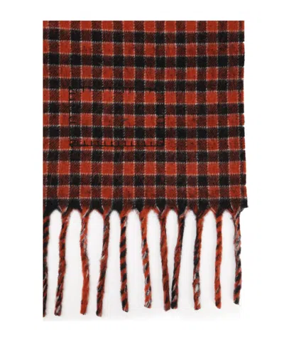 Marni Double-face Wool Scarf Scarves And Foulards Orange In Brown