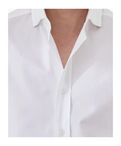 Brunello Cucinelli Spread-collar Long-sleeve Shirt In White