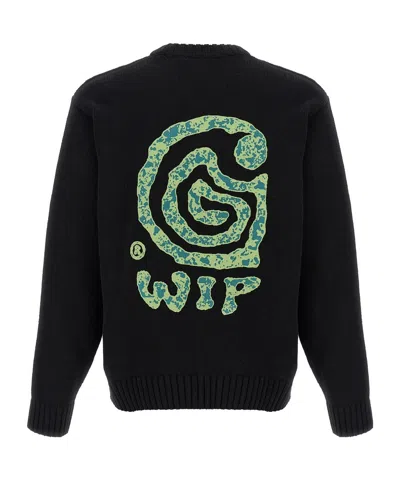 Carhartt Logo-embroidered Ribbed Sweater In Black
