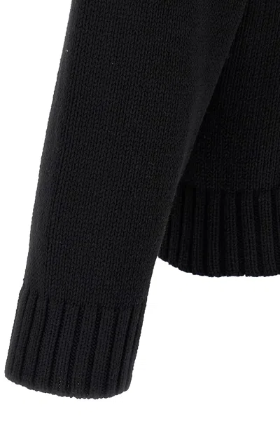Carhartt Logo-embroidered Ribbed Sweater In Black