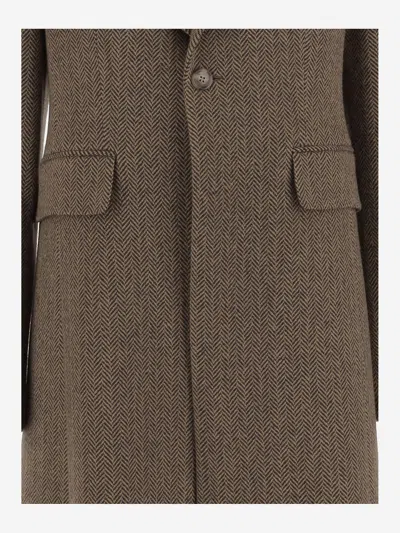 Polo Ralph Lauren Single-breasted Tailored Coat In Brown