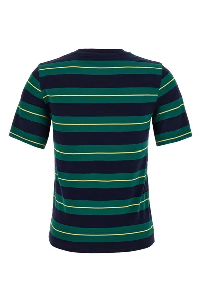 Miu Miu T-shirt Aderente In Cotone A Righe In Multi