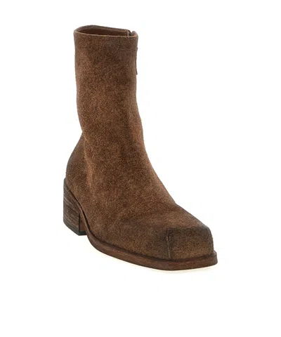 Marsèll Cassello Suede Boots In Brown