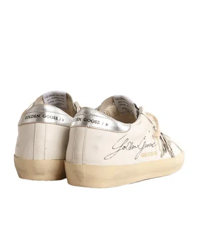 Golden Goose Super-star Ltd With Silver Swarovski Crystal Tongue In Neutral