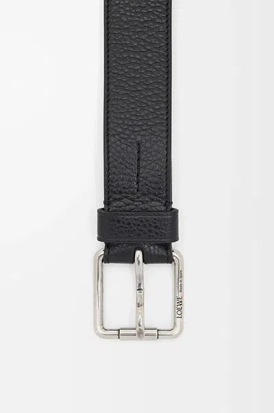 Loewe Roller Curve Belt In Supple Grained Calfskin In Black