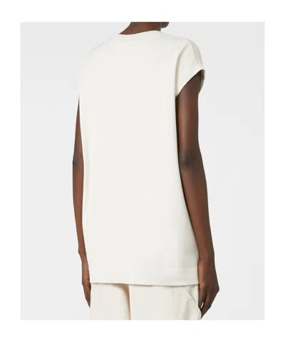 Weekend Max Mara Viscose Yarn Gilet In White