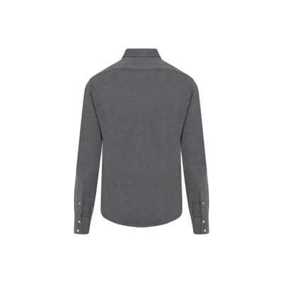 Brunello Cucinelli Long Sleeve Shirt In Gray