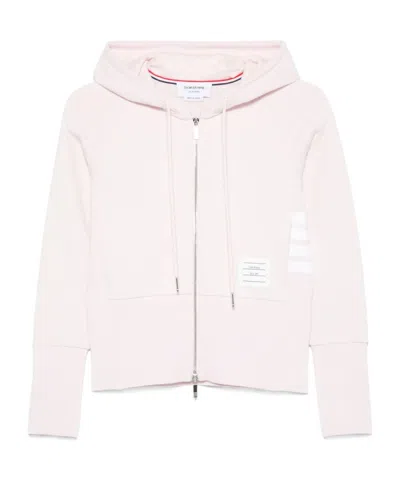 Thom Browne Cotton Hoodie With Drawstring Hood And Pockets In Pink