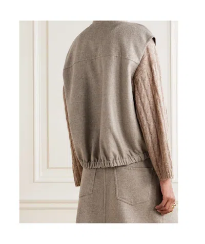 Brunello Cucinelli Wool-flannel Vest In Neutral