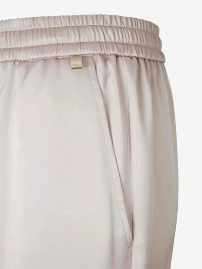 Herno Grey Relaxed Fit Grey Pants In White