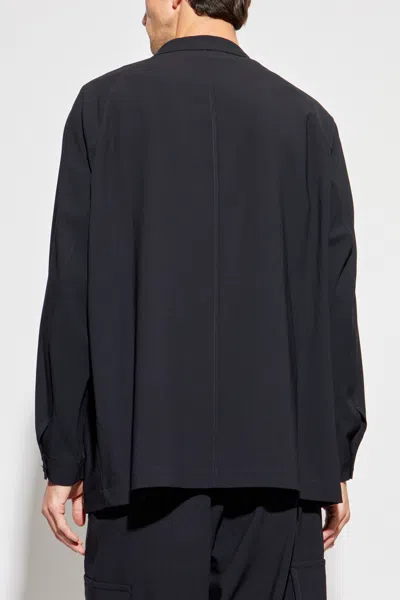 Giorgio Armani Long-sleeved Suit Jacket In Blue