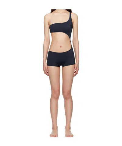 Paloma Wool One Shoulder One Piece Swimsuit In Black