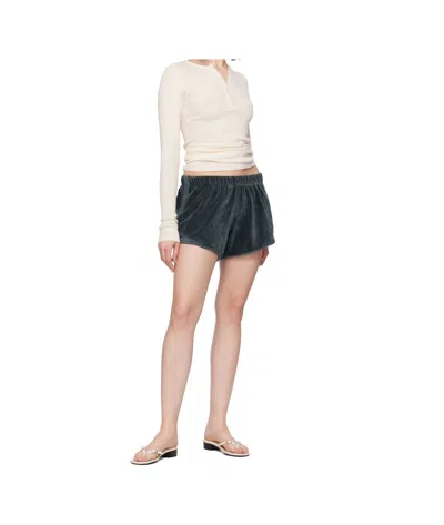 Baserange Elastic Waist Shorts In Black