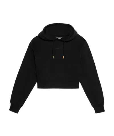 Jacquemus The Gros Grain Drawstring-hood Sweatshirt In Black