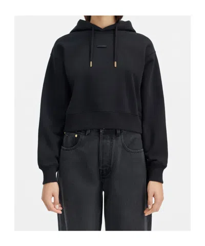 Jacquemus The Gros Grain Drawstring-hood Sweatshirt In Black