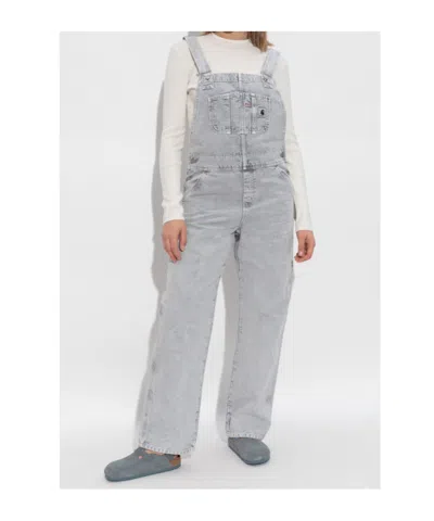 Carhartt Denim Overalls In Gray