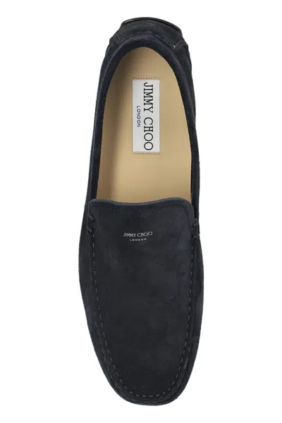 Jimmy Choo Leather Loafers In Blue
