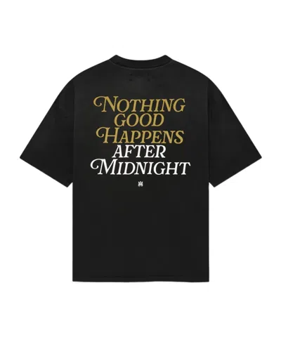 Amiri Nights Oversized Tee In Black