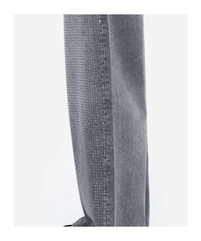 Liu •jo Studded Baggy Jeans In Gray