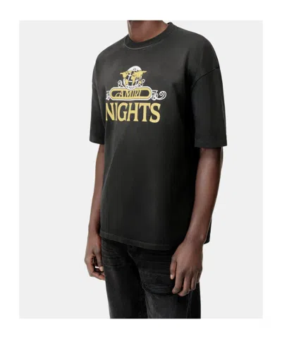Amiri Nights Oversized Tee In Black