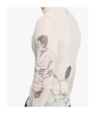 Jw Anderson W Anderson Womens Underpinning Long-sleeve Mesh Top Off White Xs In Neutral