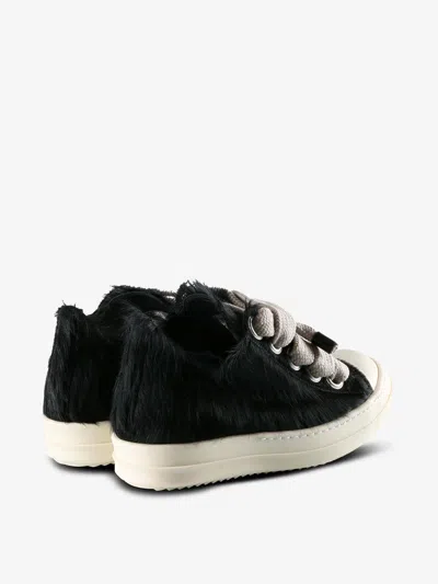 Rick Owens Lace-up Low-top Sneakers In Black