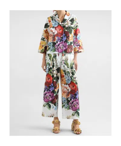 Dolce & Gabbana Floral-print Trousers In Multi
