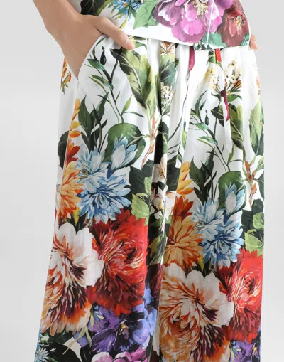 Dolce & Gabbana Floral-print Trousers In Multi