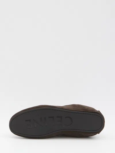 Celine Triomphe Loafer With Elastic Insert In Green