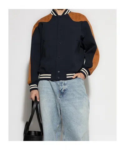 Mcm Bomber Jacket In Blue
