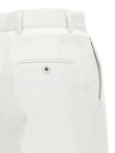 Dolce & Gabbana High Waist Cotton Pants In White