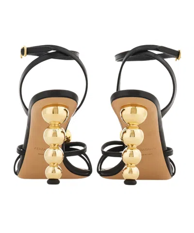 Ferragamo Karina Strappy Spheres Ankle-strap Sandals In Black