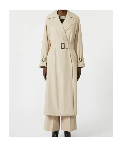Weekend Max Mara Water-repellent Canvas Trench Coat In Neutral
