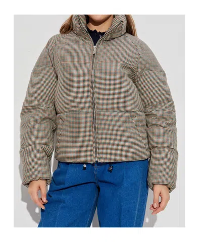 Marni Quilted Jacket With Houndstooth Pattern In Multi