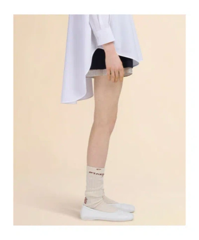 Marni Deep Blue Wool Shorts With Visible Lining