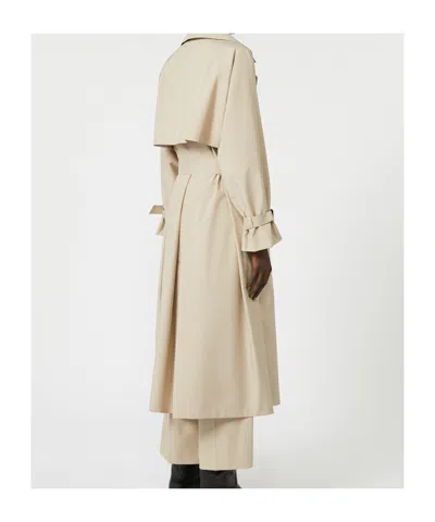 Weekend Max Mara Water-repellent Canvas Trench Coat In Neutral