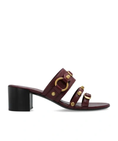 Balenciaga City Leather Block-heel Sandals