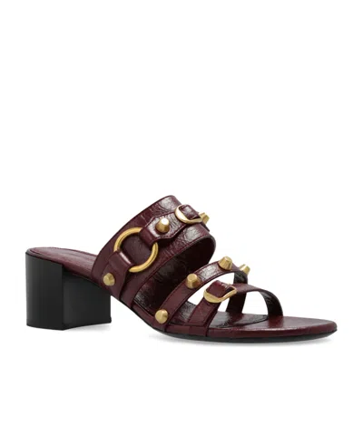 Balenciaga City Leather Block-heel Sandals
