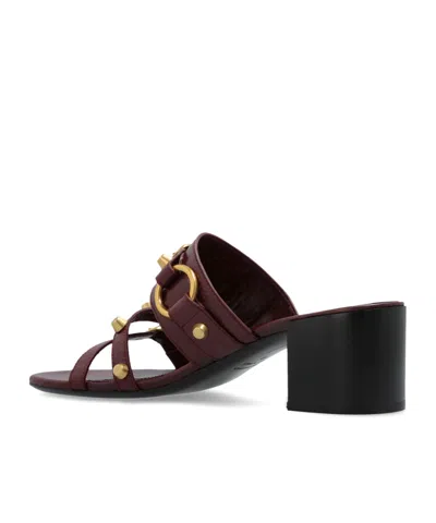 Balenciaga City Leather Block-heel Sandals