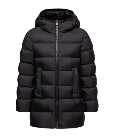 Moncler Long Sleeve Down Jacket In Black