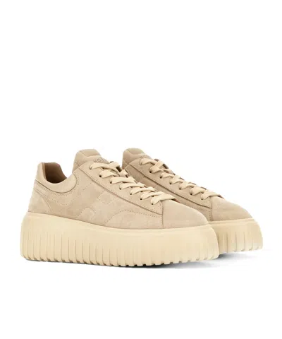 Hogan Low Top Platform Sole Sneakers In Neutral