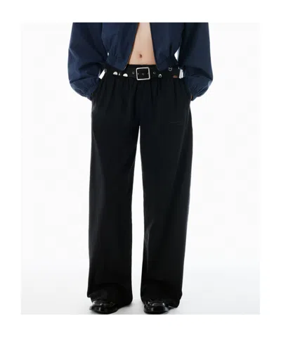 Alexander Wang Black Cotton-jersey Sweatpants In Black