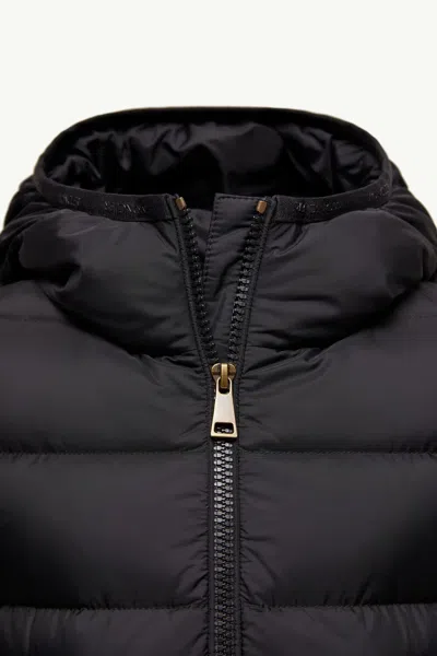 Moncler Long Sleeve Down Jacket In Black