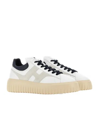 Hogan H-stripes Sneakers In White