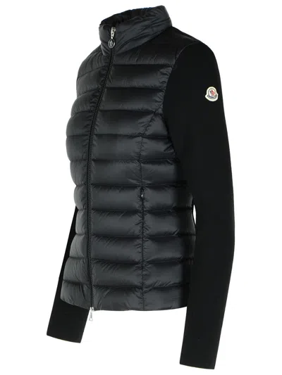 Moncler Padded Zip-up Cardigan In Black