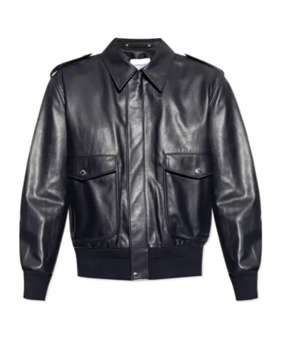 Givenchy Aviator Jacket In Leather In Black