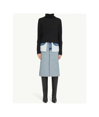 Mm6 Maison Margiela Knitted Sweater In Black