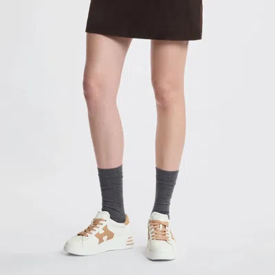 Hogan Rebel Sneakers In Nappa Leather Multicolor In White